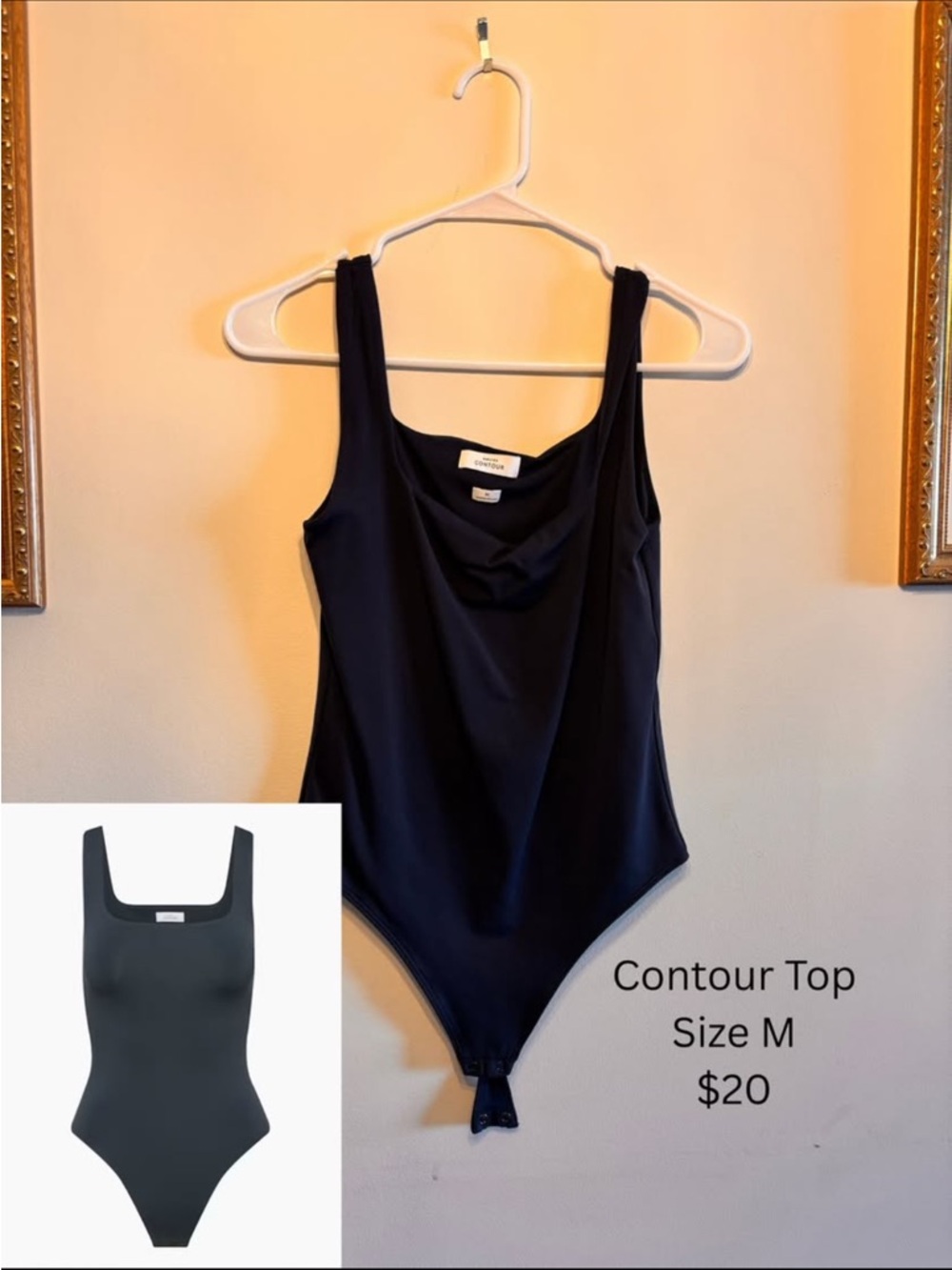 Babaton Black Contour Tank Bodysuit